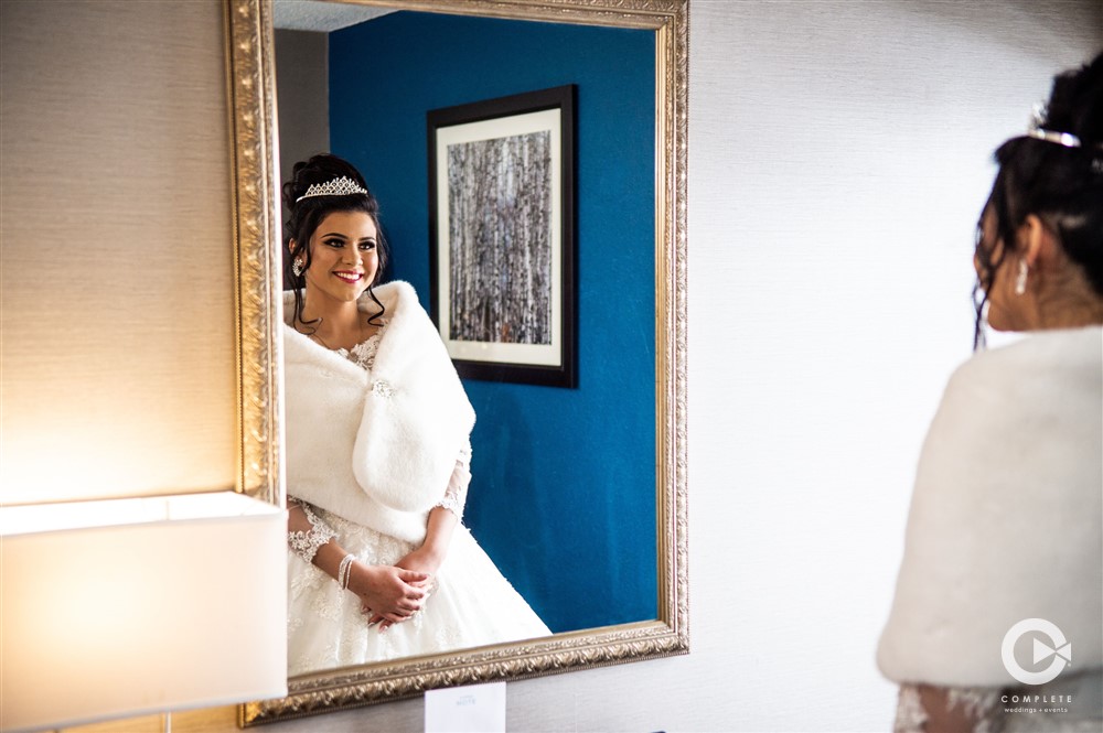 a reflective bride