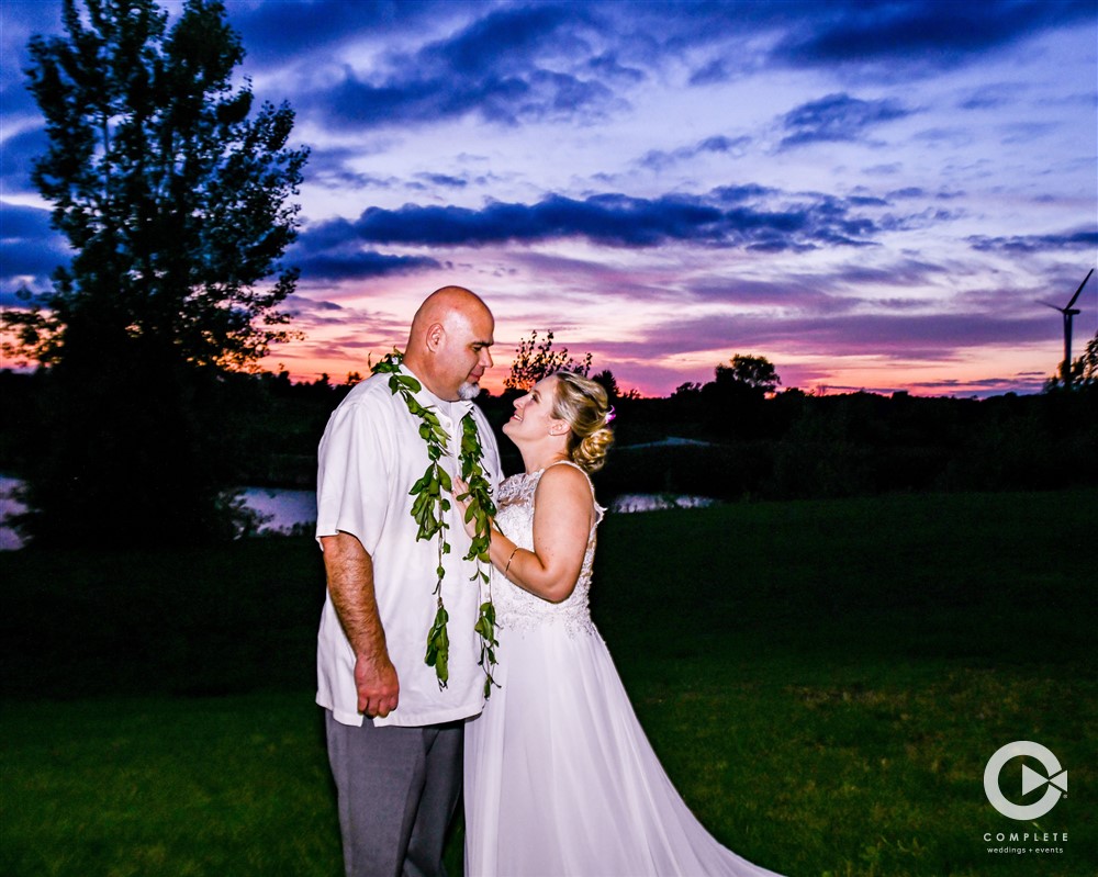love in front of the sunset