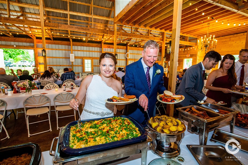 delicious wedding buffet eats